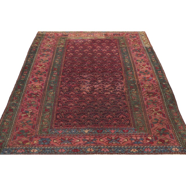 Victorian Antique Persian Malayer Rug, 03'09 X 05'01 For Sale - Image 3 of 10