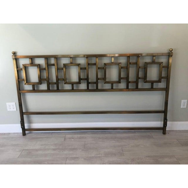 Mastercraft Greek Key Brass King Size Headboard Chairish