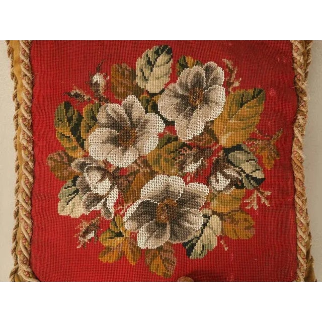 Victorian English Beaded Needlepoint Pillow For Sale - Image 11 of 11