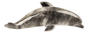 Hand-Carved Rock Crystal Dolphin
