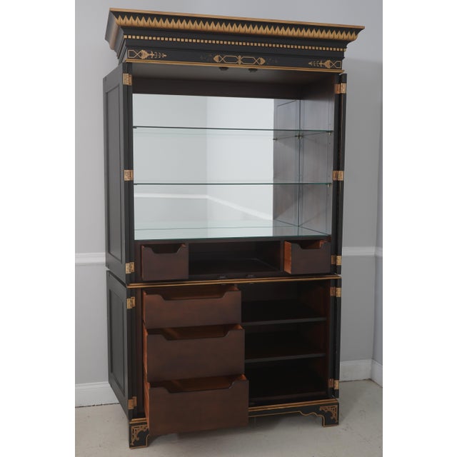 Chinoiserie Ej Victor Chinoiserie Eglomise Mirror Door Bar Cabinet For Sale - Image 3 of 18