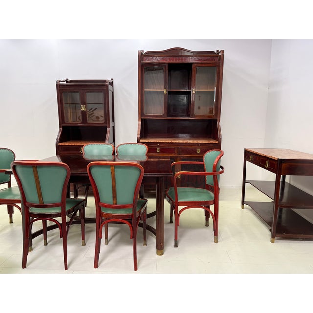 Vienna Secession Cupboard with Floral Panels by Jacob & Josef Kohn, 1890s For Sale - Image 3 of 6