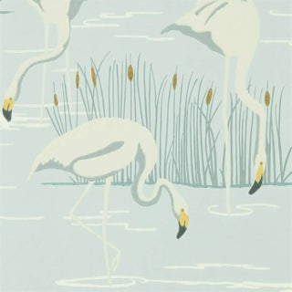 Harlequin Salinas Wallpaper in Ice/Linen/Dijon For Sale