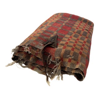 1900s Antique Wool Horse Blanket English Equestrian Decor For Sale