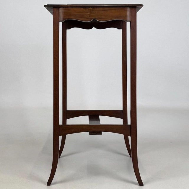 Antique Early 20th Century English Edwardian Mahogany Side Table For Sale - Image 4 of 11