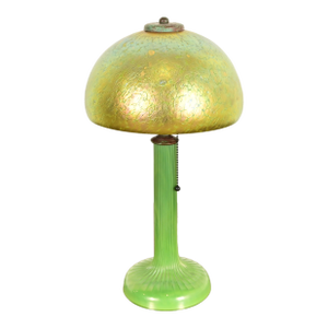 Louis Comfort Tiffany Favrile Art Glass Table Lamp or Desk Lamp, Circa 1910