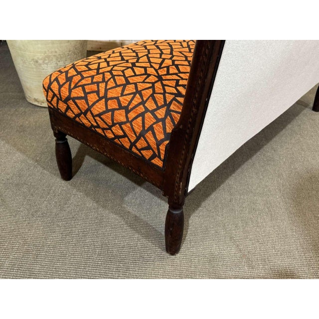 Bistro Bench in Upholstery and Fabric, 1930s For Sale - Image 12 of 14