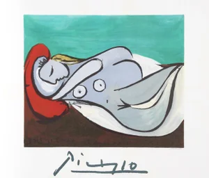 1980s "Formeuse a l'Oreiller" (Marie-Therese Walter) Lithograph After Pablo Picasso
