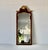 Vintage La Barge Model 1609 burl wood wall mirror crafted in Italy, featuring ornate gold-leaf gilded scrollwork and a...