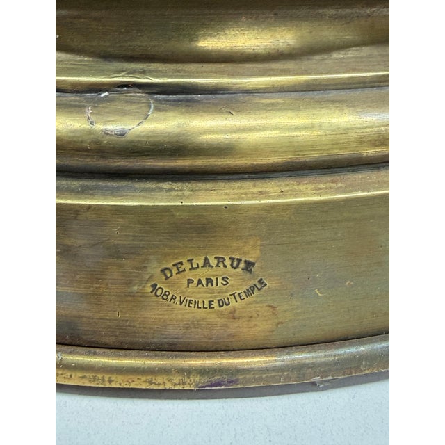 Antique Bronze Classical Draped Female Figure Sculpture Signed De Broussé, Early 20th Century For Sale - Image 9 of 11