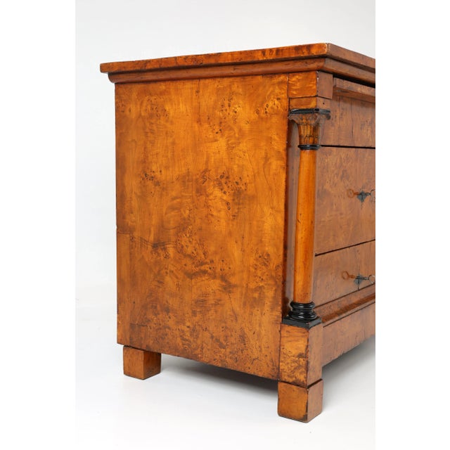 Biedermeier Karelian Curly Birch Chest of Drawers, 1820s For Sale - Image 11 of 14