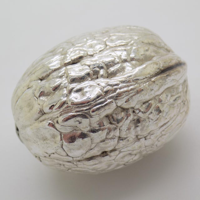 Vintage Italian Silver Walnut Figurine, 1980s For Sale - Image 11 of 11