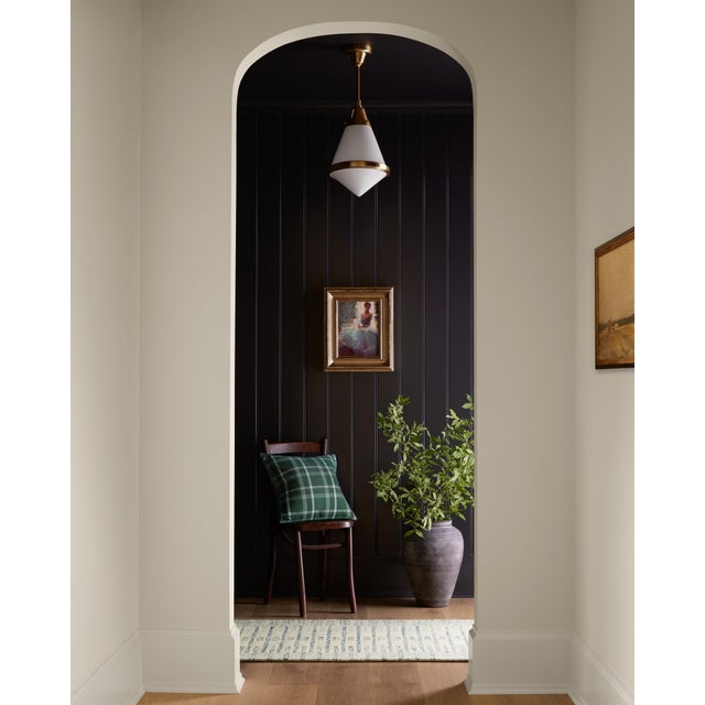 Chris Loves Julia x LoloiChris Ivory / Denim 2'-6" x 7'-6" Runner Rug For Sale - Image 9 of 9