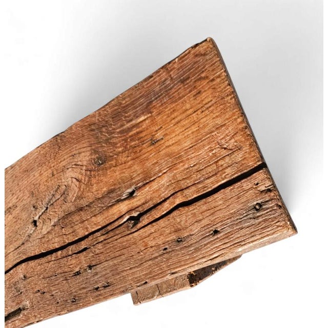 Brutalist Oak Coffee, 1960s For Sale - Image 15 of 18