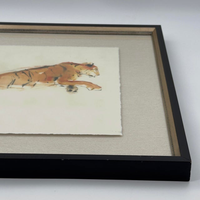 Anthropologie Wendover Pouncing Tiger 3 Wall Art Print For Sale - Image 4 of 9