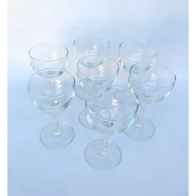 Mid-Century Modern Vintage Mid 20th Century Minimalist Cordial Glasses - Set of 7 For Sale - Image 3 of 6