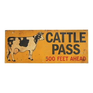 Metal Cattle Pass Sign For Sale