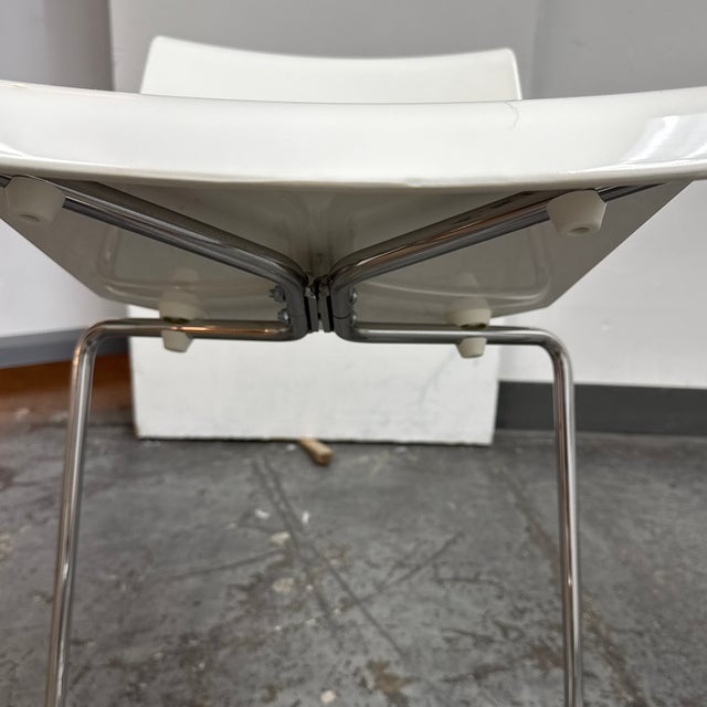 Marcus Arvonen for Ikea Glenn White Counter Stools, Pair For Sale - Image 12 of 12