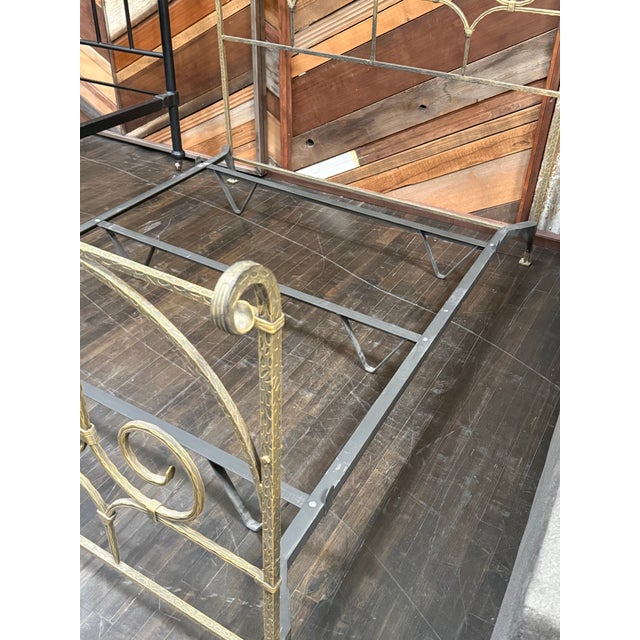 Full Size Claudio Rayes Wrought Iron Bed Frame, Model 32 For Sale - Image 4 of 12