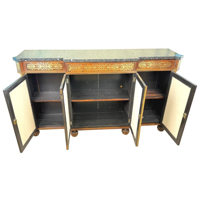 Regency Rosewood Breakfront Side Cabinet, 1815 For Sale - Image 9 of 18