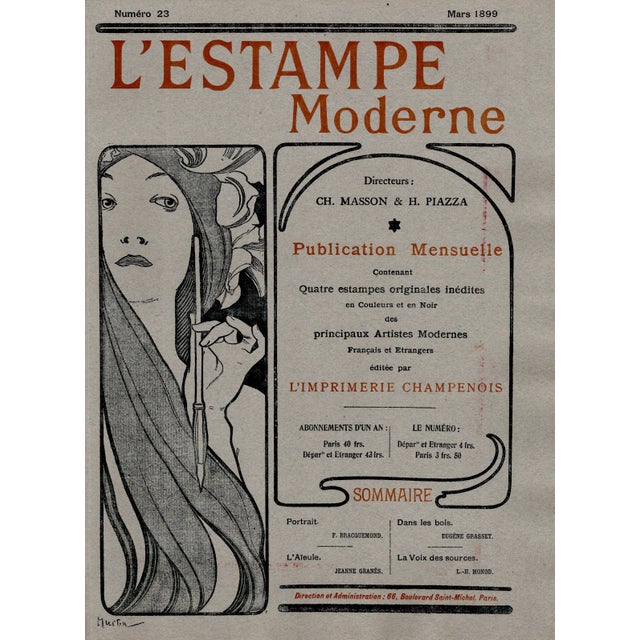 Jeanne Granès, L'Aïeule: The Grandmother, 1899, Original Lithograph For Sale - Image 7 of 9