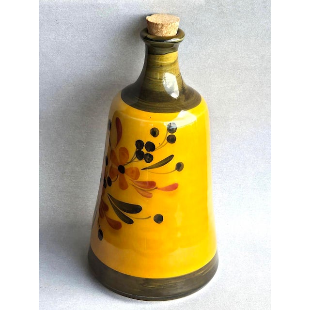 French Country Vintage French Ceramic Oil Decanter For Sale - Image 3 of 14