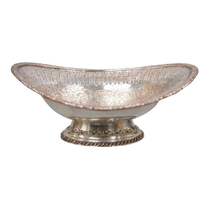 Vintage Ellis Barker Silver Plated Copper Small Pedestal Dish Trinket Bowl