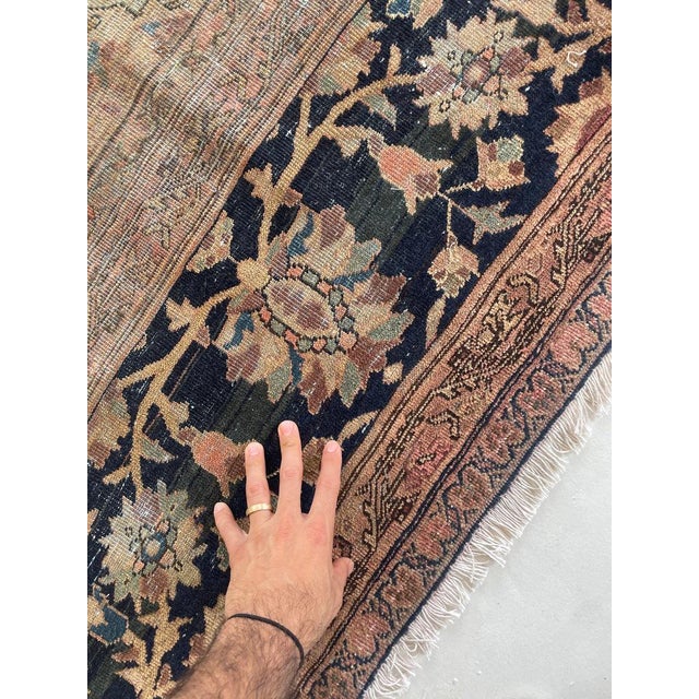 Antique Ferahan Sarouk Muted Natural Dyes Rug 10 x 17.3 For Sale - Image 9 of 13