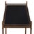 An elegant French two-tier occasional table in the manner of Maison Jansen, crafted with leather shelves framed in brass...
