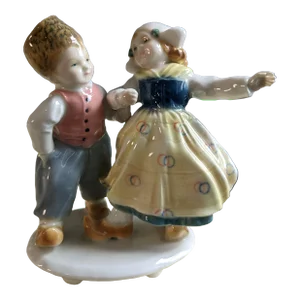1920-30 Germany Karl Ens Volkstedt Dancing Children Porcelain Figurine