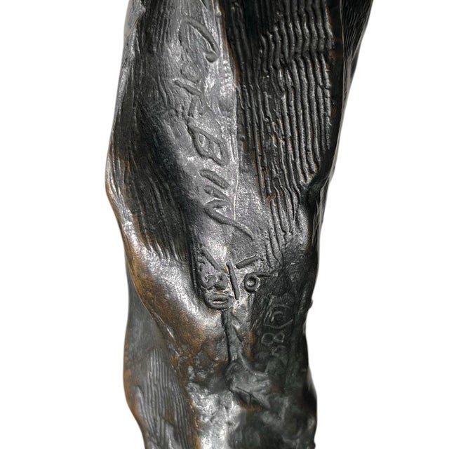 1980s Rare Tom Corbin Figural Bronze Sculpture For Sale - Image 10 of 10