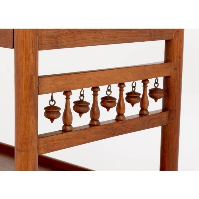 Danish Teak Rolling Tea Trolley For Sale In New York - Image 6 of 9