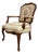 Vintage French Louis XV Regency Style Carved Needlepoint Upholstered Armchair For Sale
