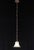 Mid 20th Century Art Nouveau Swirl Opal Glass Hanging Pendant Light For Sale In New York - Image 6 of 10
