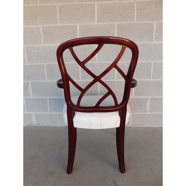 Kindel Winterthur Hepplewhite Ribbon Back Arm Chair 76-075 For Sale - Image 10 of 12