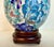 Vintage Display Size Blue Floral Cloisonné Egg on Wood Stand For Sale - Image 11 of 12