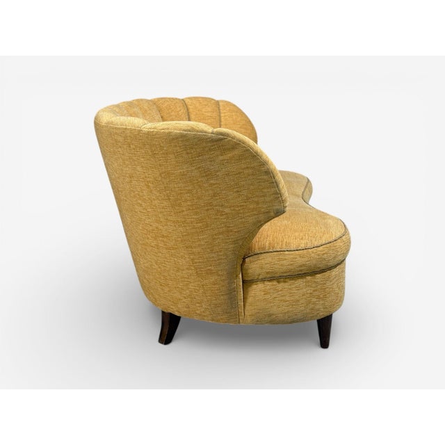 Wood Finnish Modern, Settee or Sofa, Fabric, Wood, Finland, 1940s For Sale - Image 7 of 10