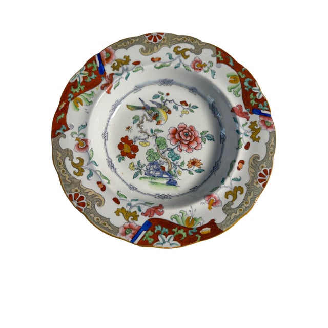 Vintage Ashworth Bros. Asb8 "Dieu Et Mon Droit" Rimmed Soup Bowls. Set of 12 For Sale In Detroit - Image 6 of 17