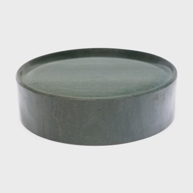 Chinese Green Moon Inkstone For Sale - Image 4 of 6