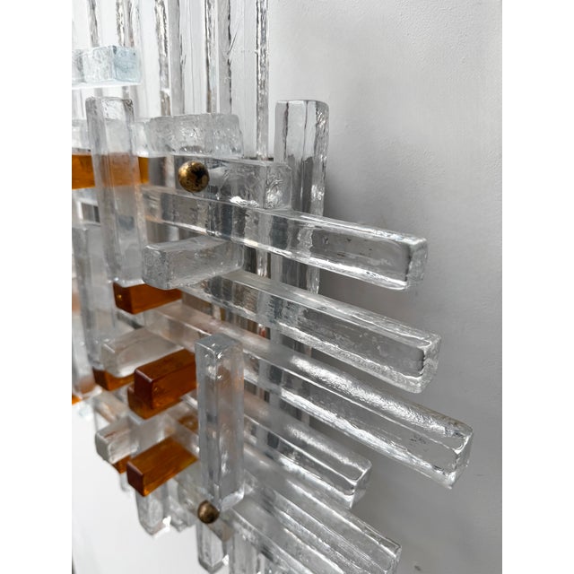 Poliarte Large Glass Sconce by Poliarte, Italy, 1970s For Sale - Image 4 of 12