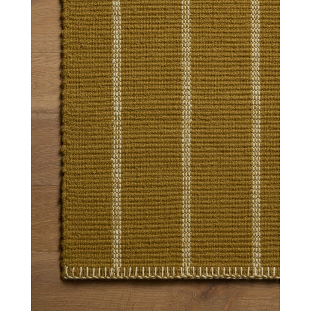 Loloi Rugs Amber Lewis x Loloi Harlan Ochre / Ivory 4'-0" x 6'-0" Accent Rug For Sale - Image 4 of 5
