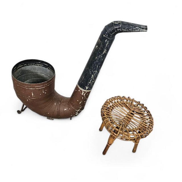 Metal Vintage Zinc Pipe, 1973 For Sale - Image 7 of 18