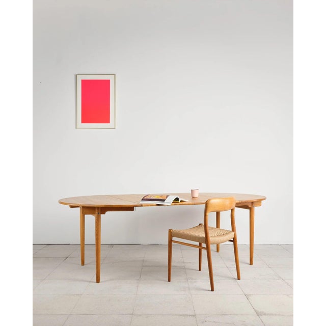 Round Extendable Dining Table in Oak by Hans J. Wegner, Denmark, 1970s For Sale - Image 14 of 18