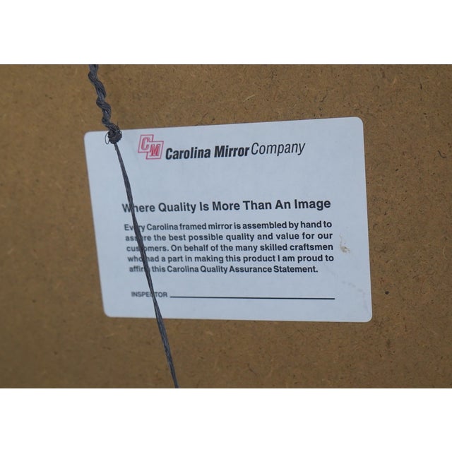 Carolina Mirror Co Carved Gilt Wall Mirror For Sale - Image 11 of 11
