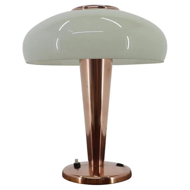 Metal Brass and Glass Bauhaus Table Lamp, 1930s For Sale - Image 7 of 7