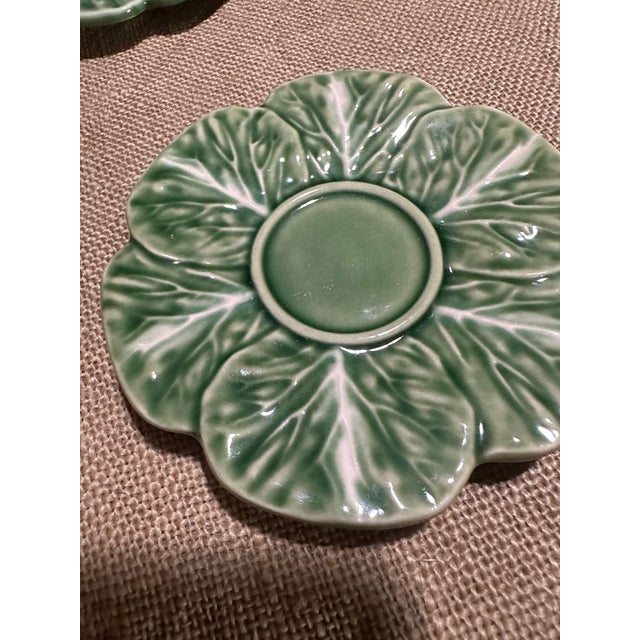1990s Bordallo Pinheiro Cabbage Leaf Portuguese Espresso Coffee Cup and Saucer For Sale - Image 9 of 9