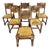 French Farmhouse Turned Wood and Rush Dining Chairs in the style of Charles Dudouyt, 1950s, Set of 6 For Sale