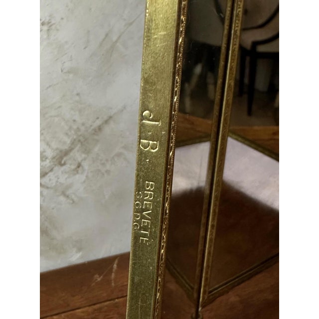 Triptych Mirror & Painting, 1920 For Sale - Image 11 of 12