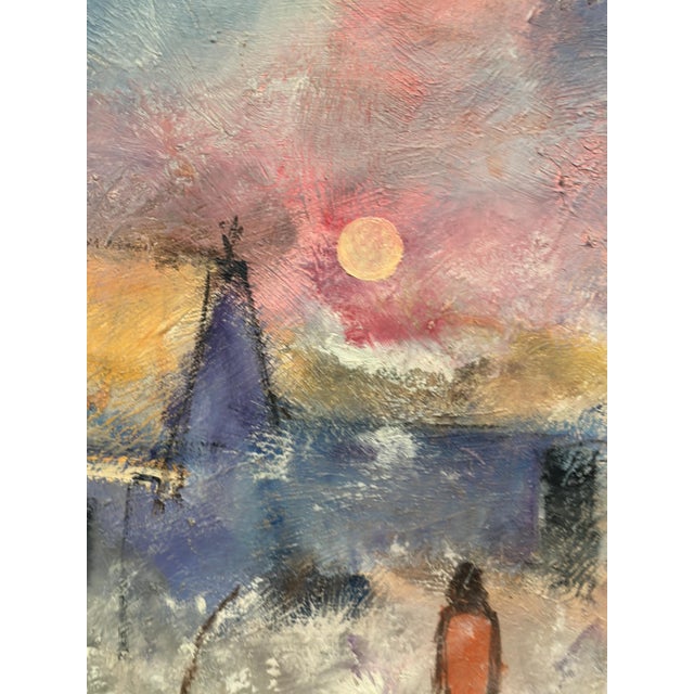 Poul K. Jörgensen, Figure in Landscape, 1950s, Oil on Panel, Framed For Sale - Image 7 of 14
