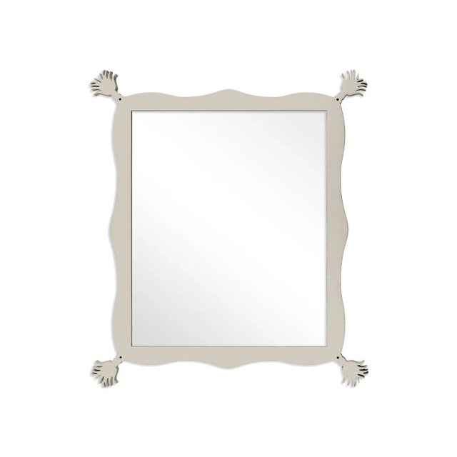 Contemporary Fleur Home Carnival Iko Iko Rectangle Mirror in Useful Gray, 51x63 For Sale - Image 3 of 3